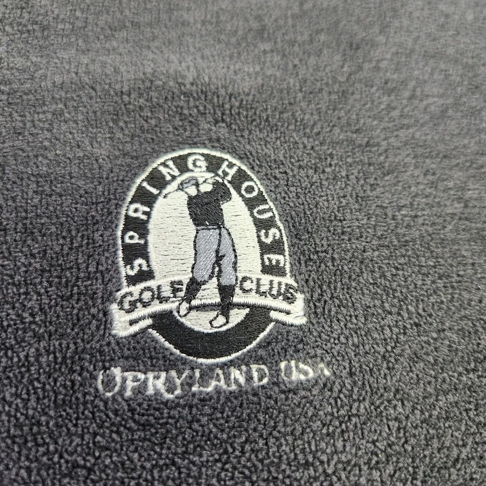 Vintage Nike Golf Sweater Men XL V Neck Spring House Golf Club Black Fleece